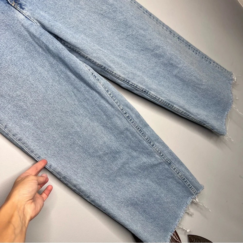 Zara Blue Wide-Leg Jeans - Picture 8 of 11